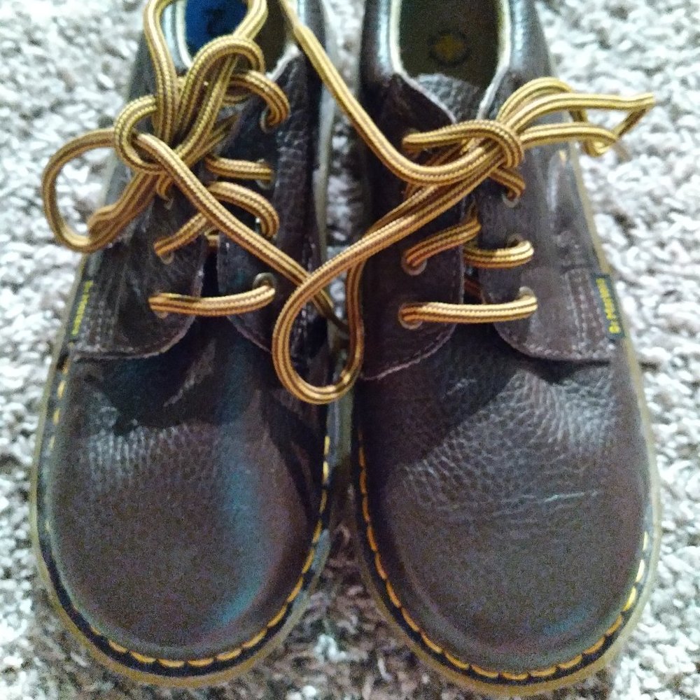 DR MARTEN KIDS brown Leather Shoes NEW